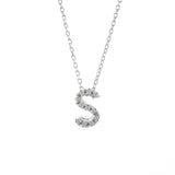 White Gold Initial Necklace