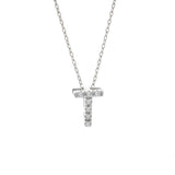 White Gold Initial Necklace