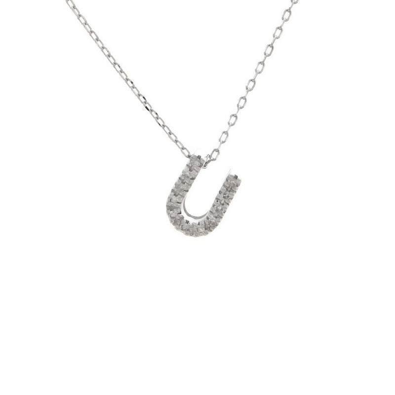 White Gold Initial Necklace