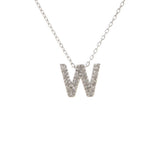 White Gold Initial Necklace