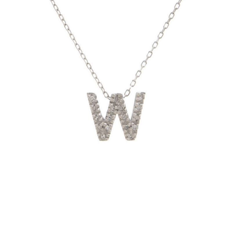 White Gold Initial Necklace