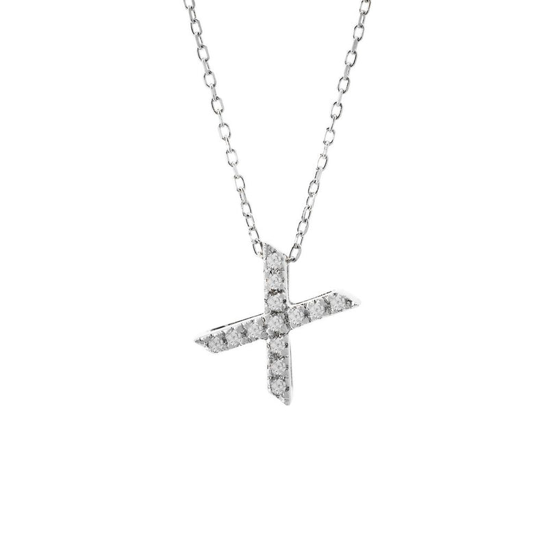 White Gold Initial Necklace