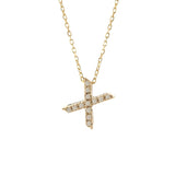 Gold Initial Diamond Necklace