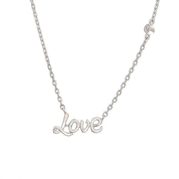 White Gold Love Necklace