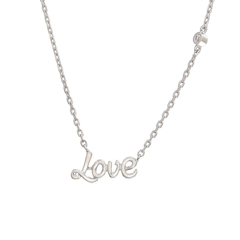 White Gold Love Necklace